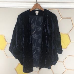 Blue Velvet Cardigan
